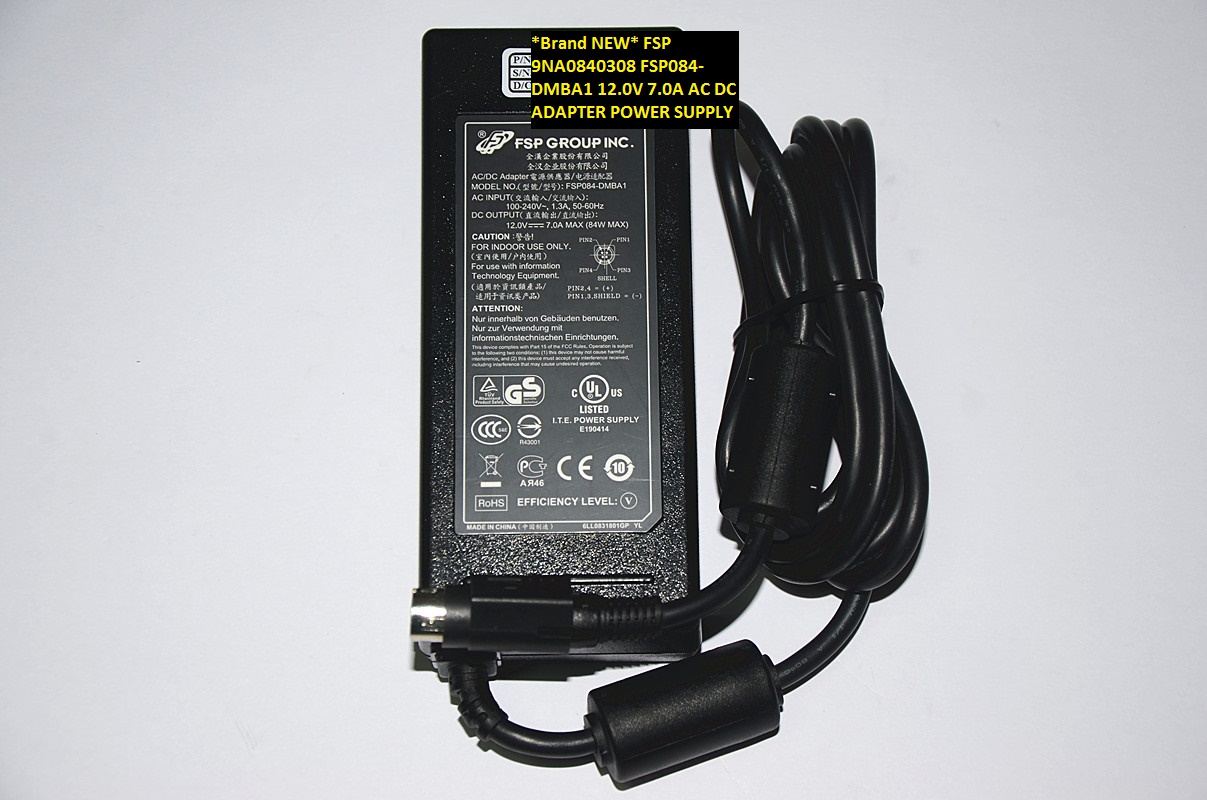 *Brand NEW*AC100-240V 4pin 12.0V 7.0A FSP FSP084-DMBA1 9NA0840308 AC DC ADAPTER